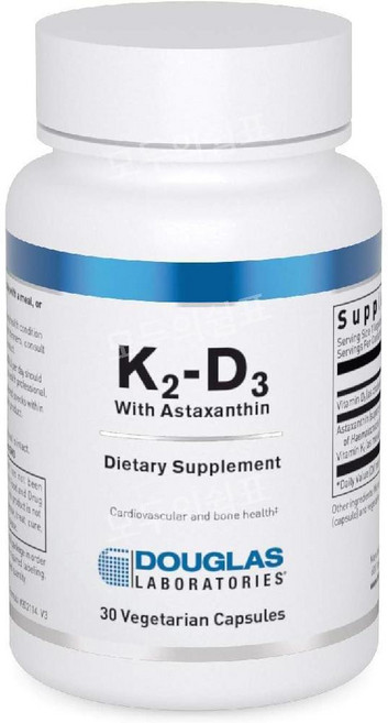 더글라스랩 비타민D3 비타민K2 위드 아스타잔틴 캡슐 Douglas Laboratories K2-D3 with Astaxanthin, 1개, 30정