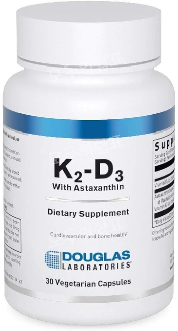 더글라스랩 비타민D3 비타민K2 위드 아스타잔틴 캡슐 Douglas Laboratories K2-D3 with Astaxanthin, 1개, 30정 - 쿠팡