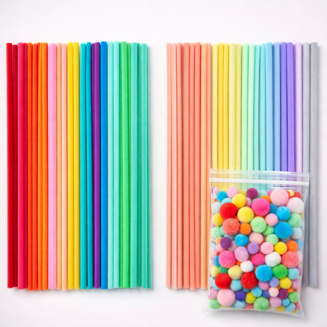 공예철사 모루철사 컬러철사, 1세트, 혼합