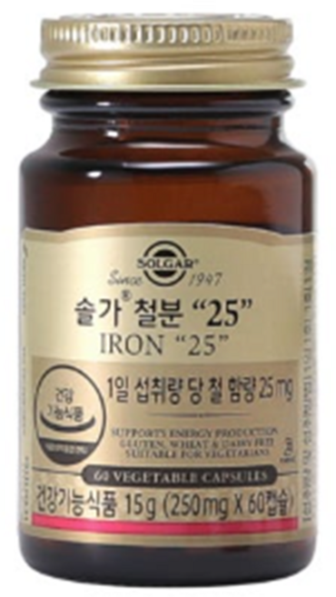 솔가 철분 25, 60정, 1개