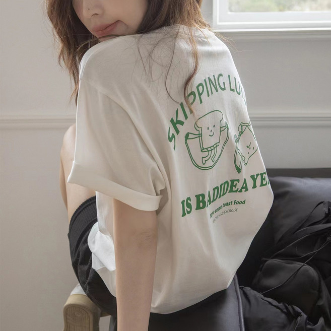 블랑루즈 식빵나라 데일리 반팔 티셔츠