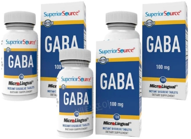 슈페리어소스 가바 GABA 100mg 100정 3개 Superior Source - 쿠팡