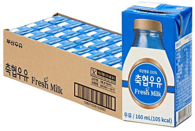 내일도착 축협우유 멸균 흰우유 160ml 24개