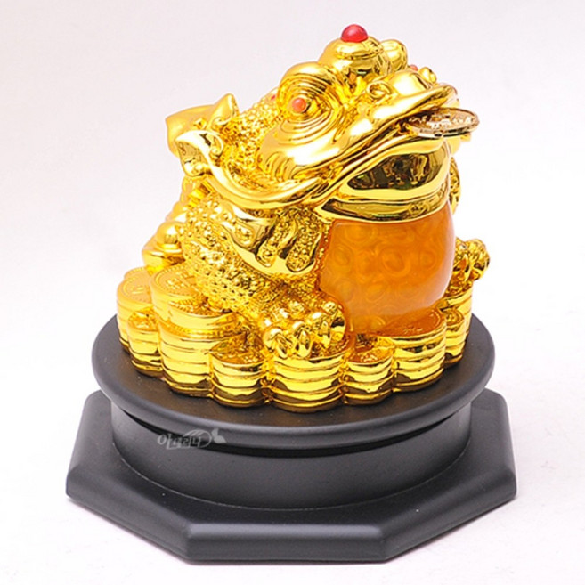 재물운 금두꺼비 삼족두꺼비 사업장선물 회전형받침