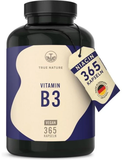 TRUE NATURE 비타민 B3 나이아신 - 고용량 500 mg 니코틴아미드 365 캡슐 1년분 플러시프리 에너지 대사 피부 및 신경 지원 비건 독일산 트루 네이처, [B0CZ77LHTK] TRUE NATURE 비타민 B, 1 - 쿠팡