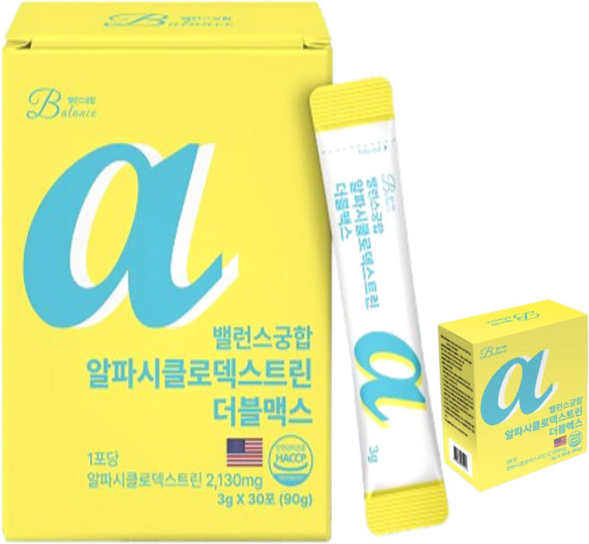 알파CD 분말 알파시클로덱스트린 밸런스궁합 알파 시디 사이클로덱스트린 난소화성말토덱스트린, 2개, 30회분