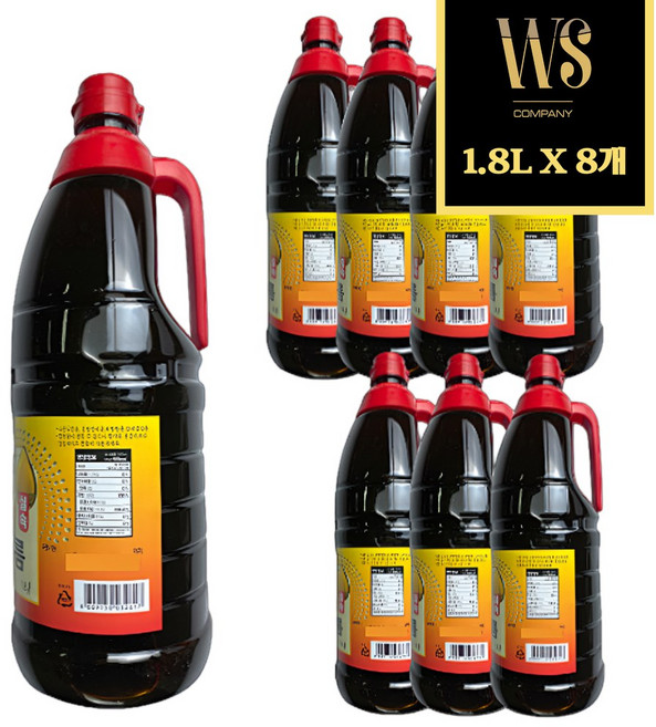 고향식품 기름왕국 참맛기름 실속 1.8L 박스포장, 8개