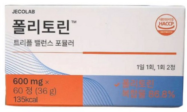 폴리토린 제코랩 폴리토린 파염제, 2개, 60정
