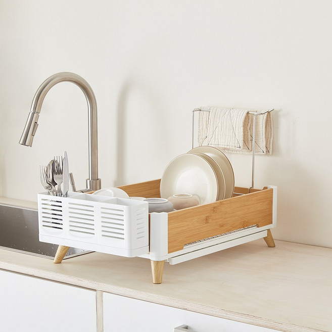 블렌드 식기건조대, 1개, 화이트, 1단