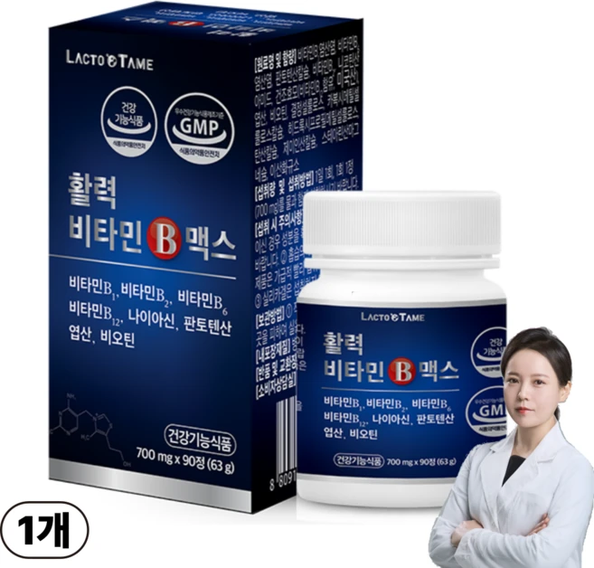 락토테미 활력 비타민b 맥스, 90정, 1박스 - 쿠팡