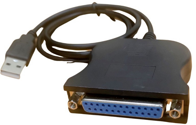 USB to DB25p列表機轉接線 USB轉成DB25母頭 適用LPT列表機, 1個