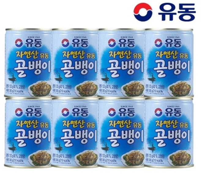 유동 [유동] 자연산골뱅이 300g x 8개 + 골뱅이 무침양념 70g 증정