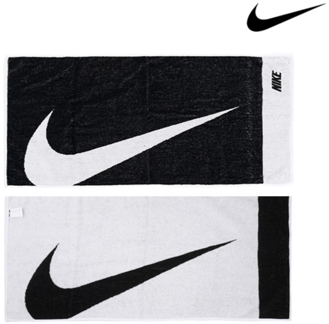 나이키 AC2383-189 자카드 타올 미디엄 수건 스포츠 타월, 블랙, 1개