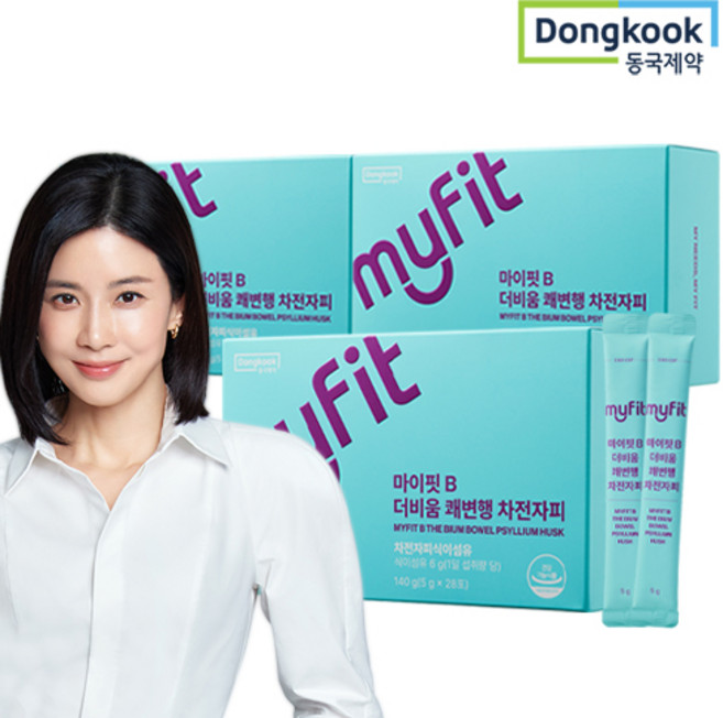 동국제약 마이핏 이보영 쾌변행 차전자피 식이섬유 환, 3개, 140g