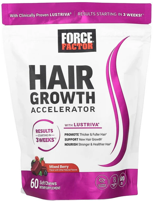 Force Factor 모발 성장 액셀러레이터 믹스 베리 소프트츄 60개 FOA-66088, Force Factor, 모발 성장 액셀러레이터, 믹스, 1개, 60정 - 쿠팡
