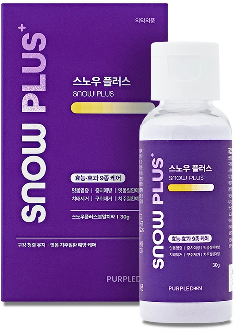 [치과의사 개발] 스노우 플러스 치아 미백 가루 구취제거 구강청정 잇몸질환, 1개, 30g - 쿠팡