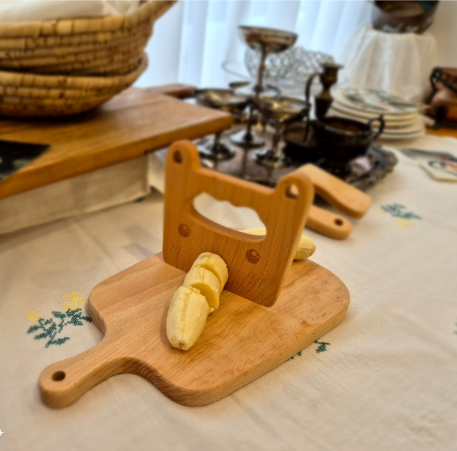 젬베베 원목 주방놀이 소품 몬테소리 교구 유아 안전칼 어린이집 소꿉놀이, 다람이 안전칼, 1개