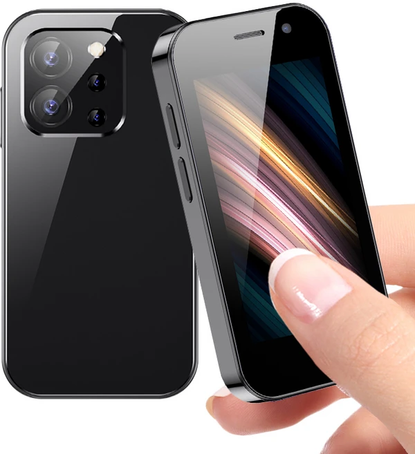 AIEK XS15 Pro 3GB RAM 64GB ROM 슈퍼 미니 스마트폰 4G LTE 3.0인치 화면 Android 9.0 귀여운 소형 핸드폰 선물, Black, 16GB - 쿠팡