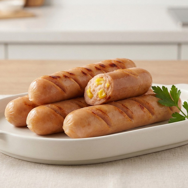 도나우 옥수수콘 수제 소시지 100g x 10개입 1kg 캠핑/간식, 3개