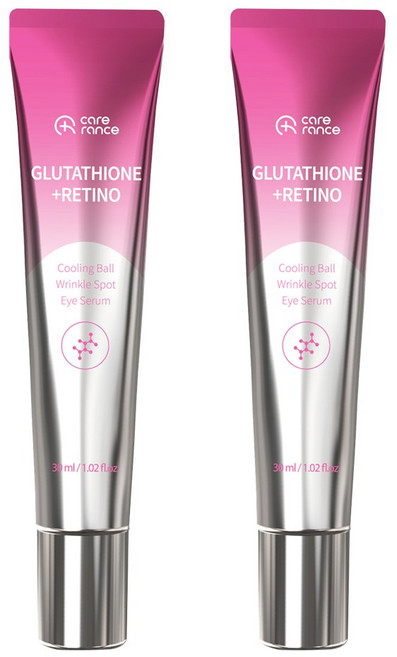 케어란스 글루타치온 + 레티노 쿨링 볼 링클 스팟 아이 세럼, 2개, 30ml