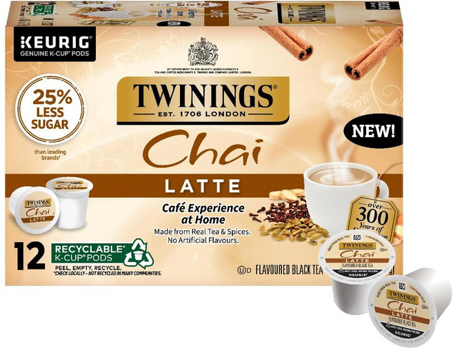 트와이닝 슬립티 캄티 캐모마일 스피아민트 레몬그라스향 무카페인 K컵 팟 24티백 1팩, 1개, 22카운트 1개