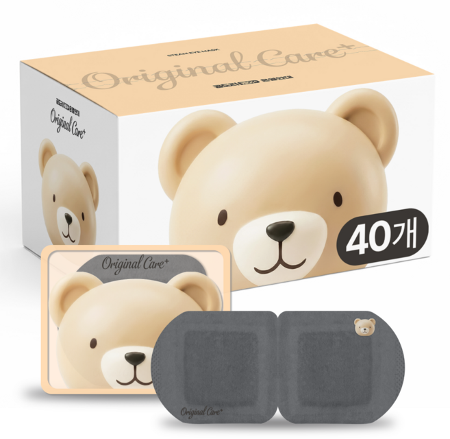 곰도리 케어 플러스 스팀 온열안대 무향, 40개입, 1세트