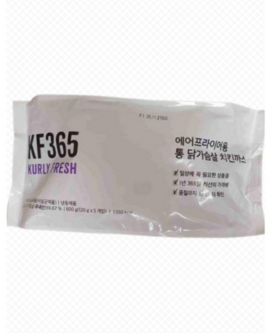 KF365 얼리지않은 통닭가슴살치킨까스 120g*5pk 에어프라이어용 국내산닭고기, 1개, 600g