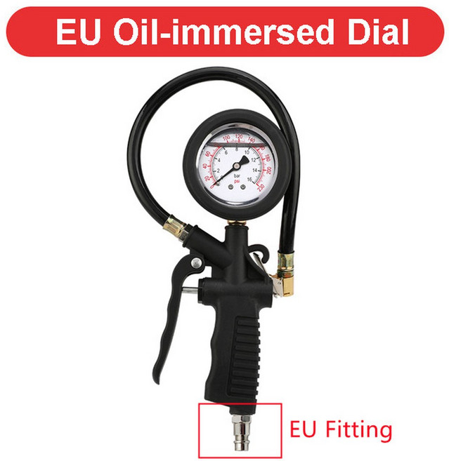 자동차 오토바이에 대 한 타이어 압력 게이지 SUV 팽창기 펌프 수리 도구 공기 압축기 내구성에 총 유형, Gun, 01 Gun, EU Oil-immersed Dial