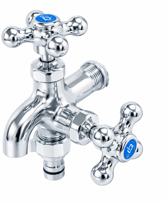 비욘드퍼니싱 국내생산 두갈래 가로 수도꼭지 KC, 1개