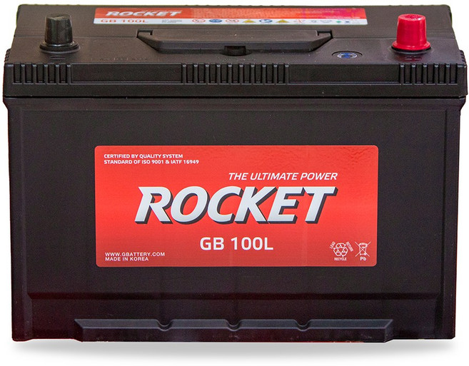 베라크루즈 모하비 봉고3 디젤 카니발(98-14) 배터리 델코 DF100L 로케트 GB100L 한국아트라스 HK100L 보쉬 MP100L 엑스프로 XP100L, 1개, 로케트 GB100L 면장갑+폐전지미반납