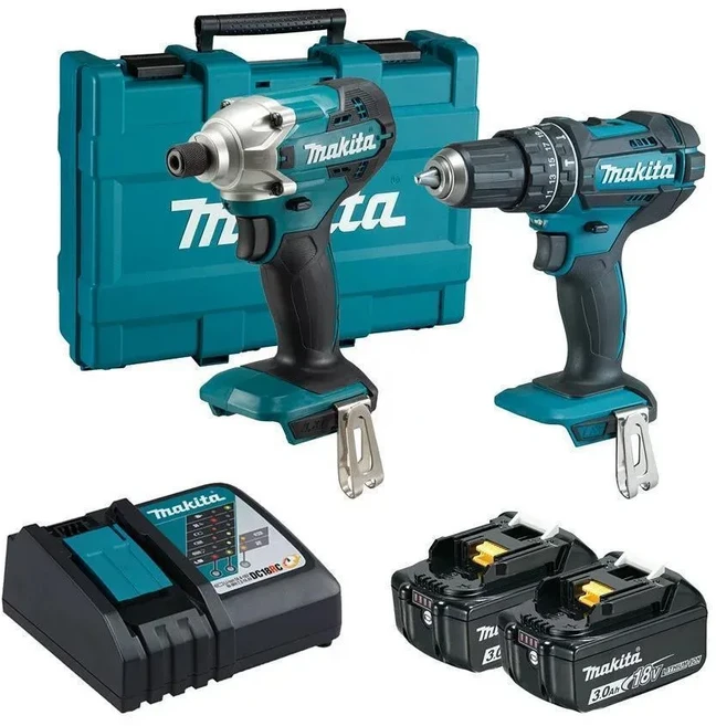 Makita 牧田 18V鋰電雙機組 震動電鑽+衝擊起子機, 1個