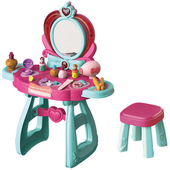 (선물완구) 바니랜드 뷰티풀 메이크업 데스크 화장놀이 세트, 0                           믹스, 1개