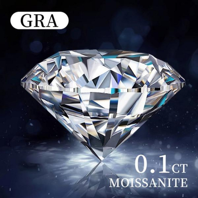 프로모션 실제 Moissanite 느슨한 D 컬러 VVS1 3EX 화이트 라운드 컷 연구소 GRA 인증 공장 으로 다이아몬드 제작, [25] 3.0mm 0.1ct VVS1