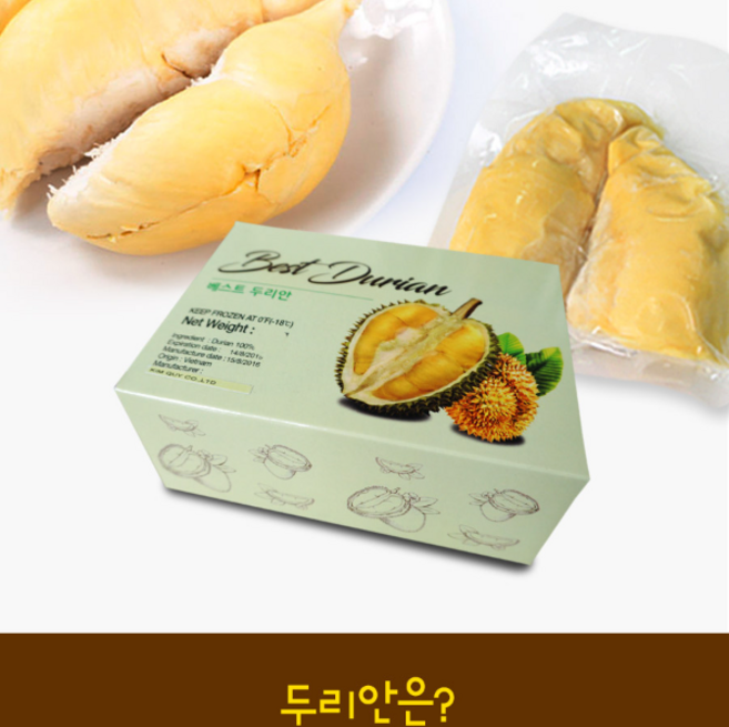 냉동두리안 400g 6팩 깐 두리안 과일의 왕, 6개