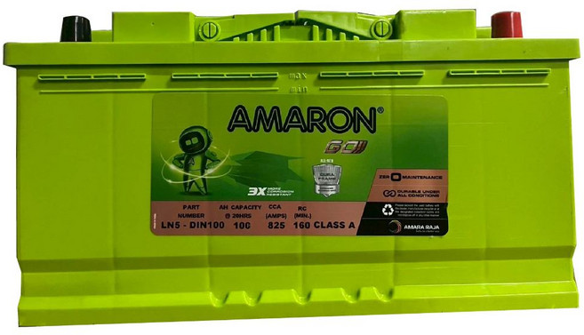 AMARON 愛馬龍 DIN100 LN5 60044 60038 歐規 車用電瓶 免加水 汽車電池 銀合金 瞬間冷啟動, 1個, 愛馬龍-DIN100