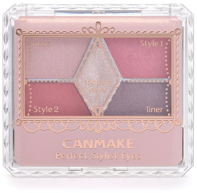 캔메이크 섀도우 퍼펙트 스타일리스트 5색 4종 셰도우팔레트 일본 명품 애교살 아이샤도우 3g, 14 앤티크 루비, 1개