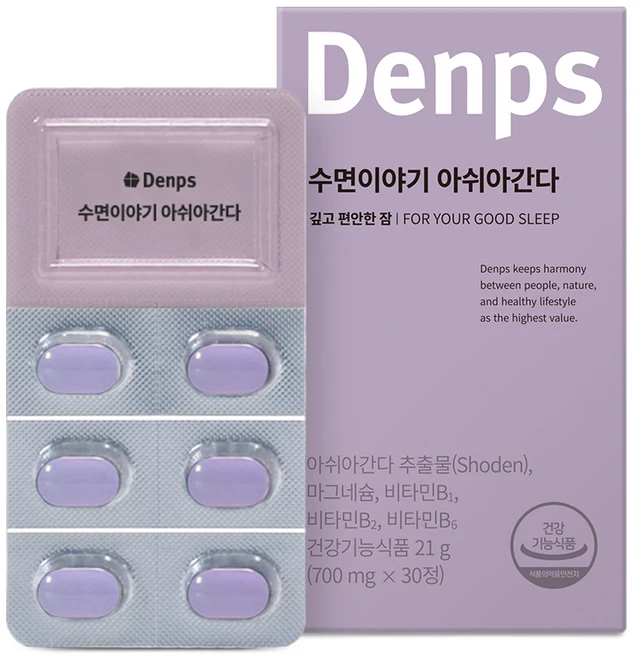 덴프스 수면이야기 아쉬아간다 30정 1박스 1개월분, 1개 - 쿠팡