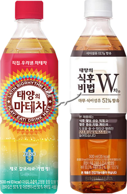 태양의 마테차 500ml 5개+식후비법 W차 5개=총10개, 10개
