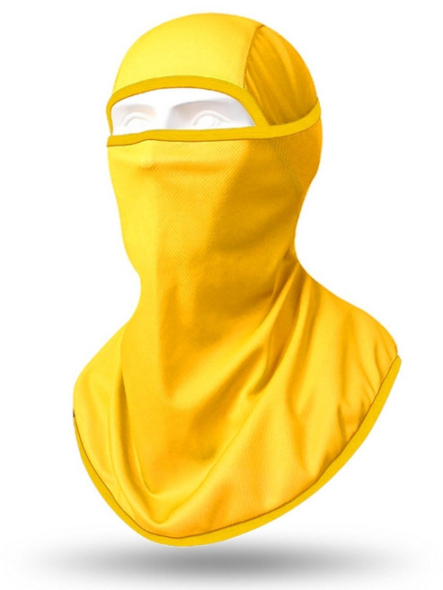 Balaclava 페이스 마스크 UV 남성을위한 보호를위한 Sun Hood Leightweight Ski Motorcycle Runing Full Face Mas, Yellow, M