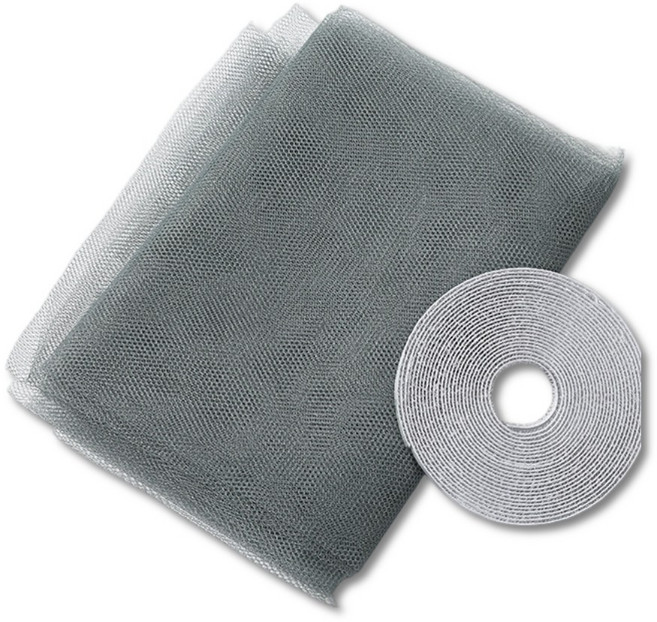 닥터쇼닝 잘라쓰는 벨크로 방충망 창문용 대형 촘촘망 찍찍이 셀프 DIY 탈부착 모기장, 1세트