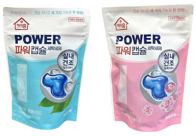 캡슐형세탁세제 유한양행 해피홈 파워캡슐 세탁세제