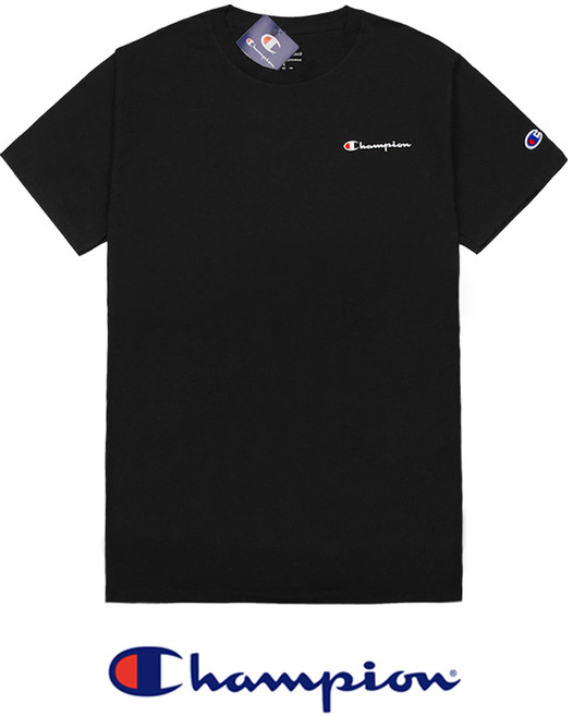 USA 정품 Champion 챔피온 남성 여성 반팔 티셔츠 클래식 그래픽 GT23 블랙