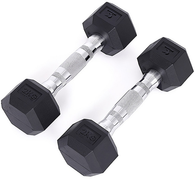 아이워너 냄새 안나는 PEV 육각 아령 2kg 2개 덤벨