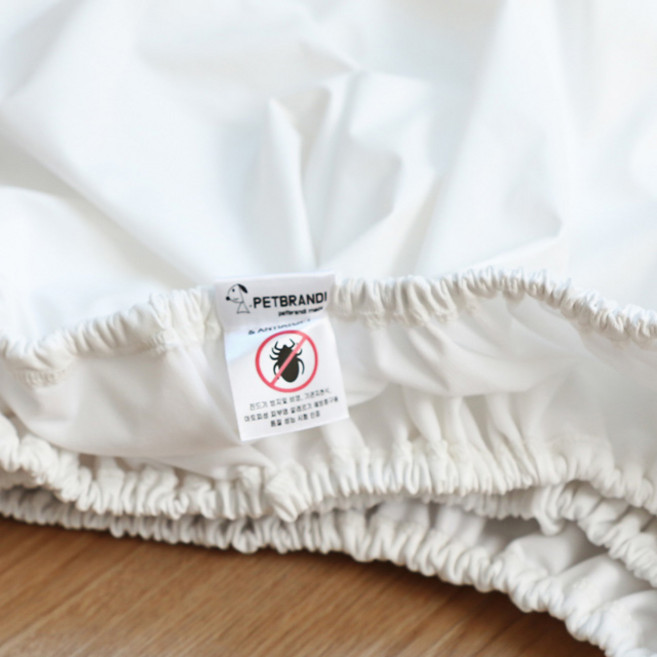 강아지 방석 방수커버 진드기차단 오염방지 애견 쿠션, 1개, 크림색