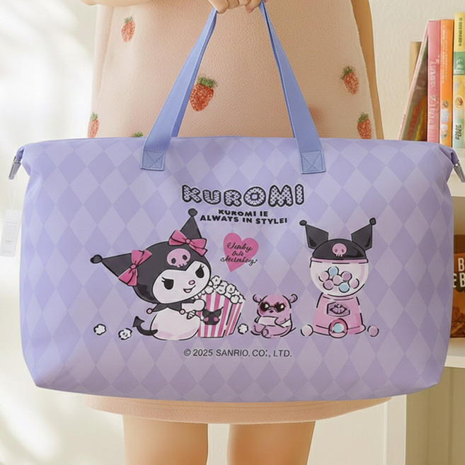 산리오 쿠로미 대형 방수 여행 가방 보조백 캠핑 준비물 빅사이즈 정리 수납