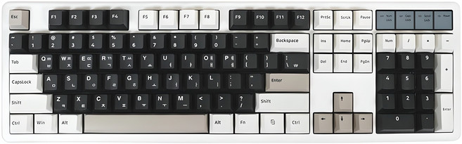 큐센 풀윤활 가스켓 유무선 기계식 키보드, 크림치즈, Q104 PBT, 크림치즈축 V1