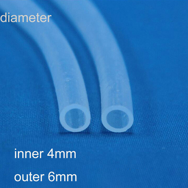 6MM 고무 산소 펌프 실리콘 화이트 연못 튜브 탱크 거품 호스 4MM 1M 10M 5M 공기 수족관 물고기, 1개