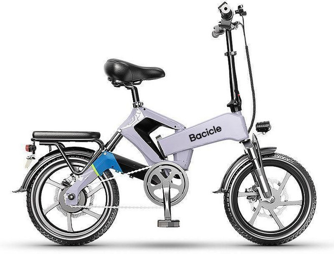 Bacicle 전기자전거 자토바이 2026년 48V 접이식 전동 팻바이크, 아이스 그레이 순수 전기 약 50km