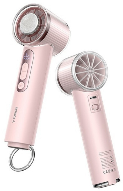 TORRAS COOLiFY iva GO 製冷冰敷高速手持風扇 4900mAh 大電量 21小時長續航, 活力粉