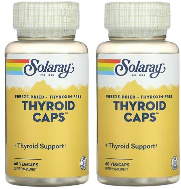 솔라레이 동결건조 티로이드 캡스, 2개, 60정